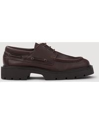 Sandro - Leather Loafers With A Chunky Sole - Lyst