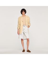 Sandro - Oversized Linen Suit Jacket - Lyst
