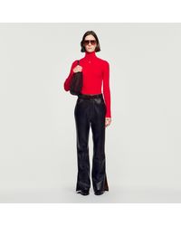 Sandro - Cable Knit Roll-Neck Jumper - Lyst