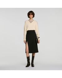 Sandro - 2-In-1 Wool And Cashmere Sweater - Lyst