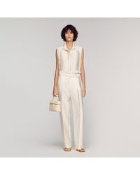 Sandro - Satin-Effect Trousers - Lyst