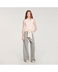 Sandro - Pull court sans manches en maille - Lyst