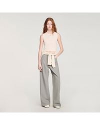 Sandro - Sleeveless Short Knit Jumper - Lyst