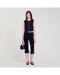 Sandro - Pleated Crop Top - Lyst