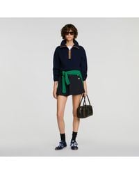Sandro - Wool And Cashmere Half-Zip Jumper - Lyst