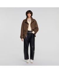 Sandro - Double-Faced Standing Collar Coat - Lyst