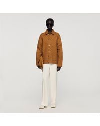 Sandro - Square Cross Denim Jacket - Lyst