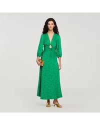 Sandro - Floral Jacquard Maxi Dress - Lyst
