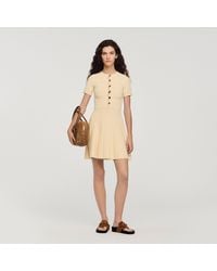 Sandro - Floral Print Knit Short Dress - Lyst