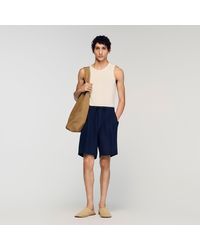 Sandro - Elastic Waist Linen Shorts - Lyst
