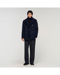 Sandro - Wool Pea Coat - Lyst