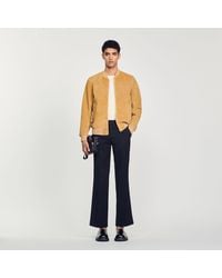 Sandro - Suede Leather Jacket - Lyst