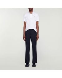 Sandro - Polo Shirt With Square Cross Patch - Lyst