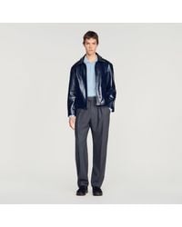 Sandro - Leather Jacket - Lyst