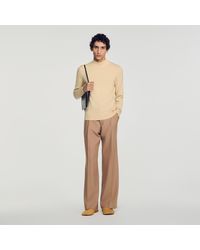 Sandro - Wool Jumper With Standing Collar - Lyst