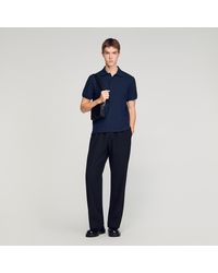 Sandro - Square Cross Jacquard Polo Shirt - Lyst