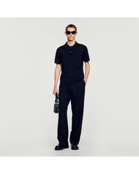 Sandro - Short-Sleeve Knitted Polo Shirt - Lyst