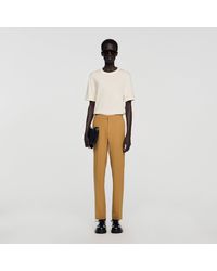 Sandro - Jersey Trousers - Lyst