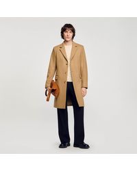 Sandro - Wool Broadcloth Coat - Lyst