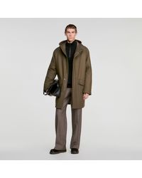 Sandro - Wool And Cashmere Parka - Lyst
