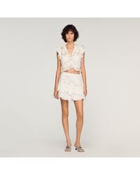 Sandro - Guipure Lace Crop Top - Lyst