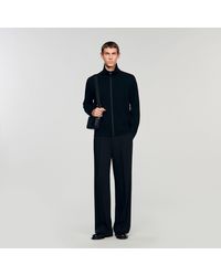 Sandro - Zip-Up Wool Cardigan - Lyst