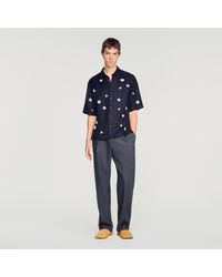 Sandro - Loose-Fit Floral Shirt - Lyst