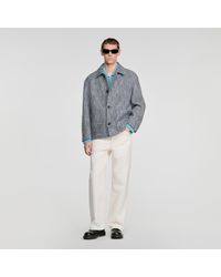 Sandro - Marl-Effect Worker Jacket - Lyst