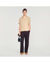 Sandro - Loose-Fit Shark Collar Shirt - Lyst