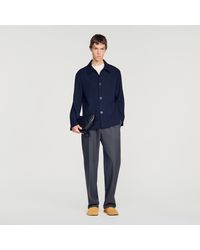 Sandro - Buttoned Wool Worker Jacket - Lyst