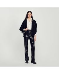 Sandro - Leather Trousers - Lyst