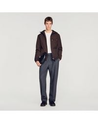 Sandro - Nylon Windbreaker - Lyst