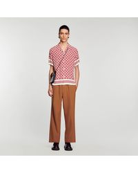 Sandro - Square Cross Short-Sleeved Shirt - Lyst