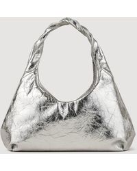 Sandro - Metallic Leather Baguette Bag - Lyst