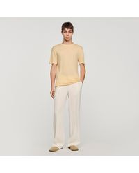 Sandro - Linen T-Shirt - Lyst