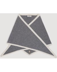 Sandro - Two-Tone Wool Triangle Scarf - Lyst