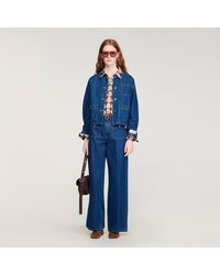 Sandro - Denim Jacket With Fancy Buttons - Lyst