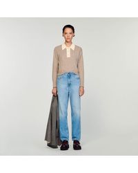 Sandro - Cropped Cable-Knit Sweater - Lyst