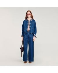 Sandro - Denim Jacket With Fancy Buttons - Lyst
