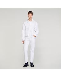 Sandro - Denim Worker Jacket - Lyst