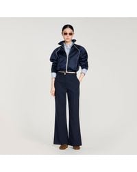 Sandro - Wide-Leg Wool Trousers - Lyst