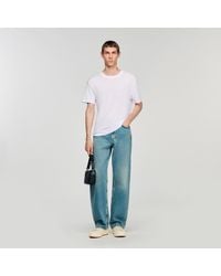 Sandro - Certified Linen T-Shirt - Lyst