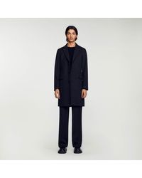 Sandro - Broadcloth Wool Coat - Lyst