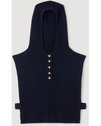 Sandro - Wool Hooded Sweater Collar - Lyst