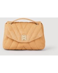 Sandro - Mila Quilted Suede Leather Bag - Lyst