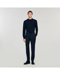 Sandro - Elasticated Straight-Leg Trousers - Lyst