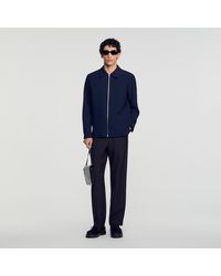 Sandro - Zipped Jersey Shirt - Lyst