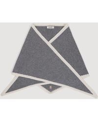 Sandro - Two-Tone Wool Triangle Scarf - Lyst