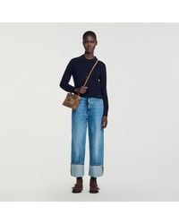 Sandro - Pointelle Knit Cardigan - Lyst