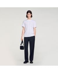 Sandro - Striped T-Shirt - Lyst